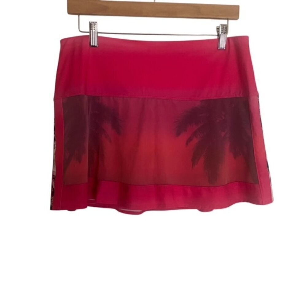 Lucky in Love Palm Tree Print Tennis Skort Large